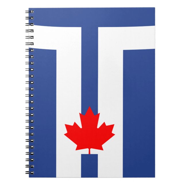 Notebook with Flag of Toronto, Ontario, Canada (Front)