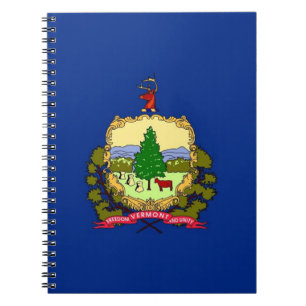Notebook with Flag of Vermont State