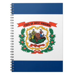 Notebook with Flag of West Virginia State