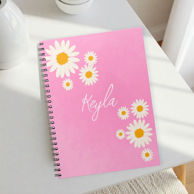 Notebook with gradient Rose and Daisies (Creator Uploaded)
