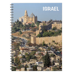 Notebook with Jerusalem in Israel