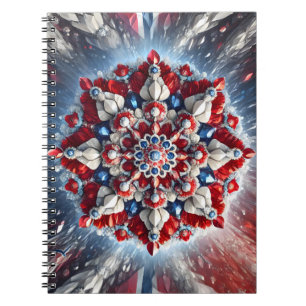 Notebook with Norwegian Colours Abstract Design