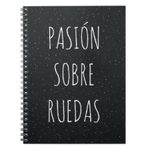 Notebook with phrase from the world of motors