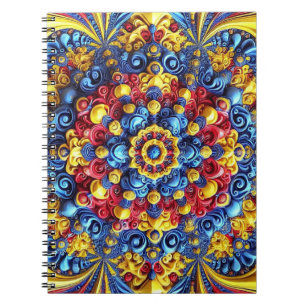 Notebook with Romanian Colours Abstract Design