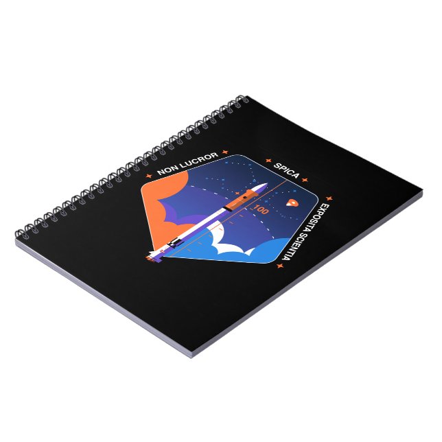 Notebook with Spica Mission patch (Left Side)