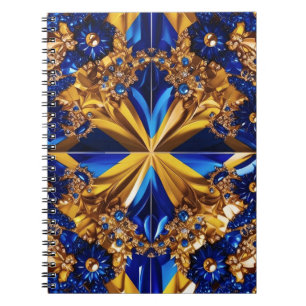 Notebook with Sweden Colours Abstract Design