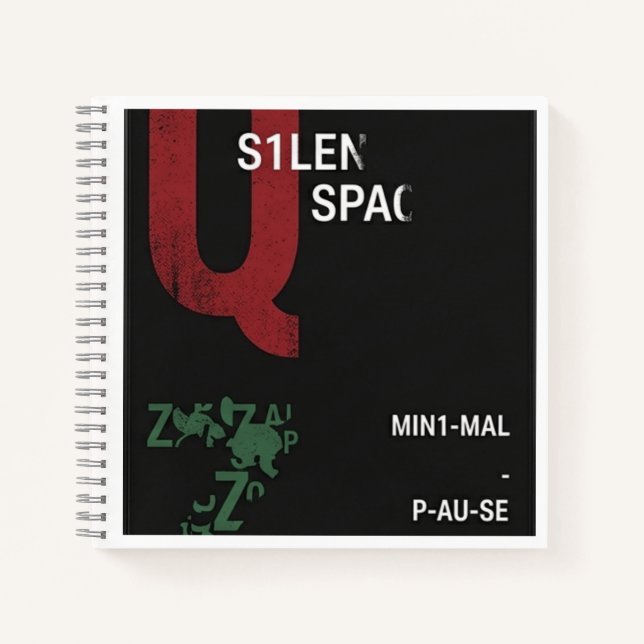 Notebook with typographic Design (Front)