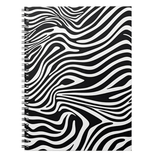 Notebook with Zebra Striped Design  (Front)
