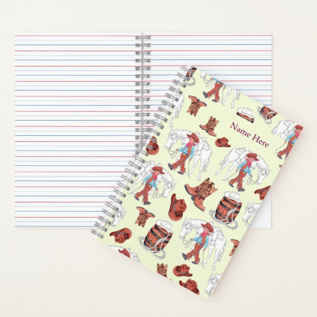 Notebook Young Cowboy and Horse (Inside)