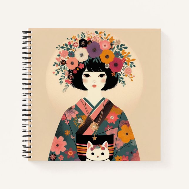 Notebook "Young Woman in a Kimono" (Front)