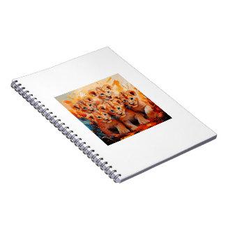 Notebooks - Five Lion Cubs Artwork
