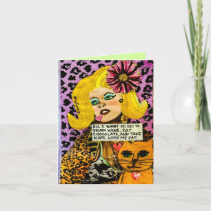 Notecard-all I want to do is drink wine, eat choco Card