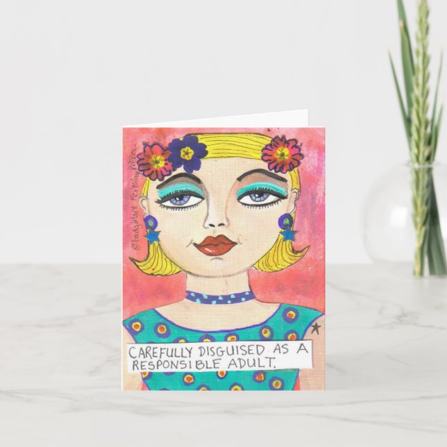 NOTECARD-DISGUISED AS A RESPONSIBLE ADULT CARD (Front)