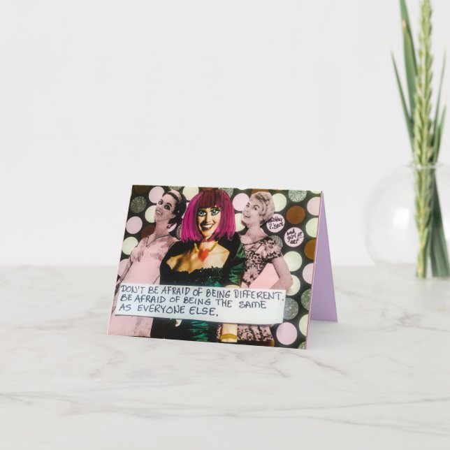 Notecard-don't be afraid of being different. card (Front)