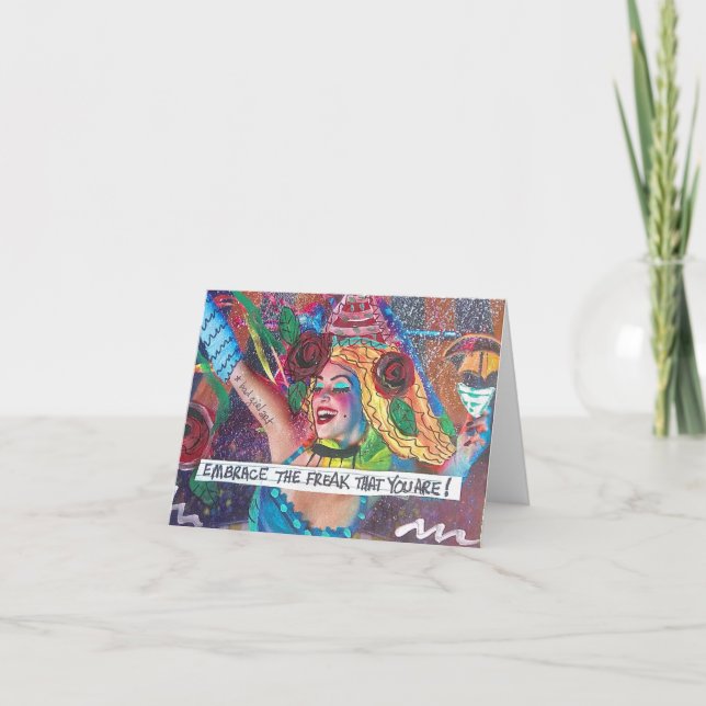 NOTECARD-EMBRACE THE FREAK THAT YOU ARE. CARD (Front)