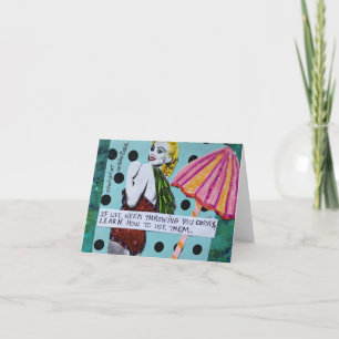 NOTECARD-IF LIFE KEEPS THROWING YOU CURVES CARD