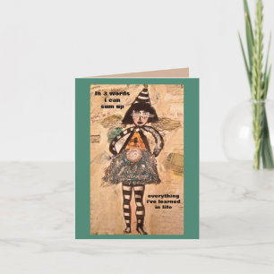 NOTECARD-IN 3 WORDS I CAN SUM UP LIFE CARD