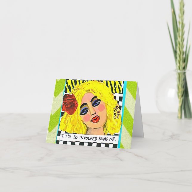 NOTECARD-IT'S SO INVOLVED BEING ME. CARD (Front)