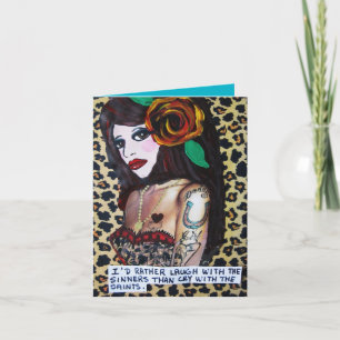 NOTECARD-LAUGH WITH THE SINNERS. CARD