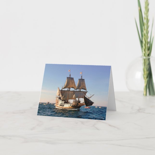 Notecard - Mayflower II at sail (Front)