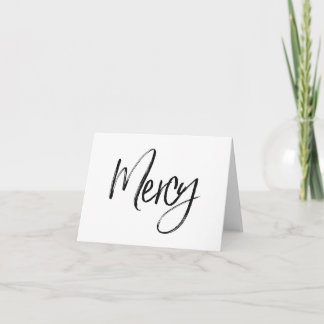 Notecard, Mercy. Blank inside for personal message Card