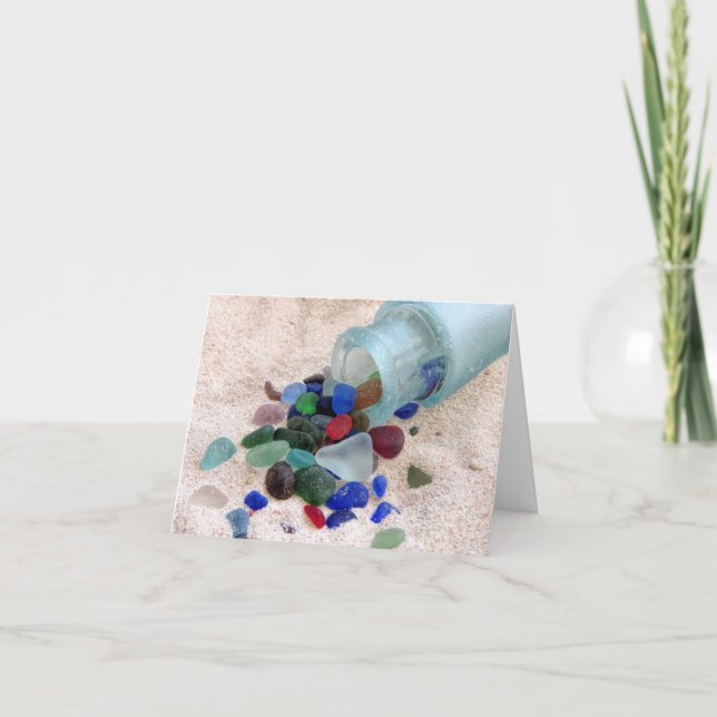 Notecard - Sea Glass Overflowing (Front)