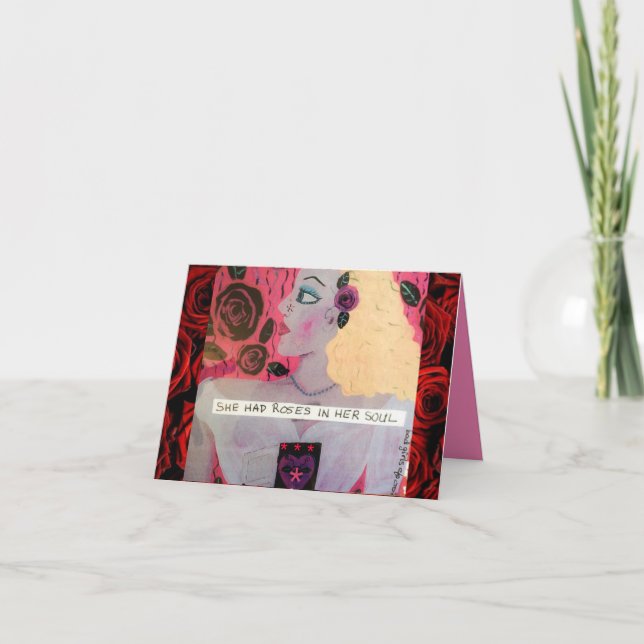 NOTECARD-SHE HAD ROSES IN HER SOUL CARD (Front)