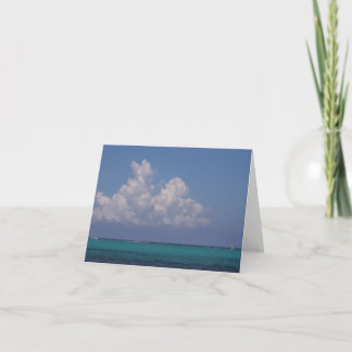 Notecard showing the Belize reef and horizon.