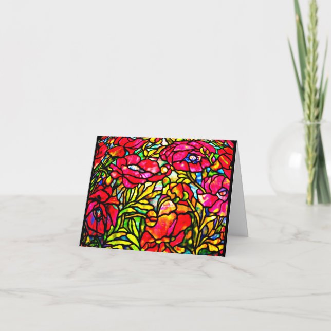 Notecard-Stained Glass-Louis Tiffany 17 Card (Front)