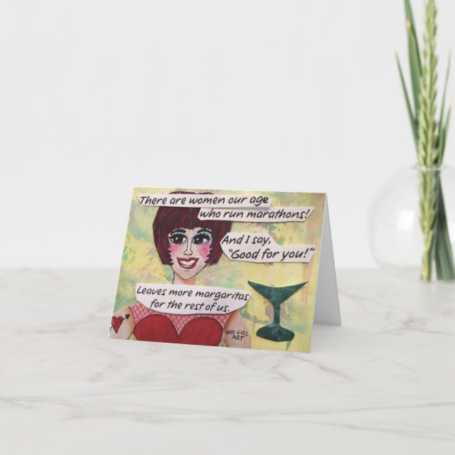 NOTECARD-THERE ARE WOMEN OUR AGE WHO RUN MARATHONS CARD (Front)