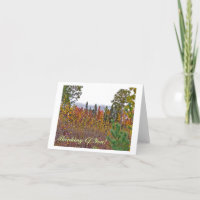 NOTECARD/THINKING OF YOU/AUTUMN COLORS AND TEXTURE