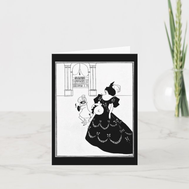 Notecard-Vintage Illustration-Aubrey Beardsley 9 Card (Front)
