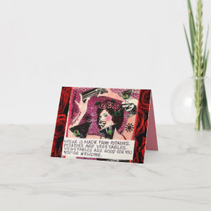 NOTECARD-VODKA IS MADE FROM POTATOES. CARD