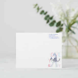 Notecards German Shepherd Watercolor Blue