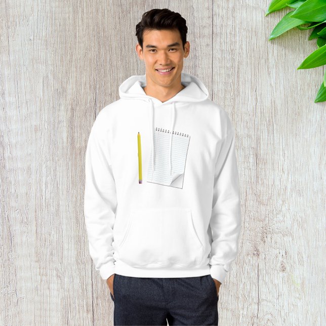 Notepad And Pencil Mens Hoodie (Creator Uploaded)