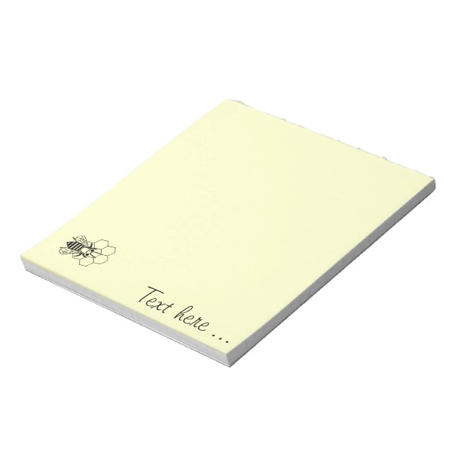 Notepad - Bee on Honeycomb (Rotated)