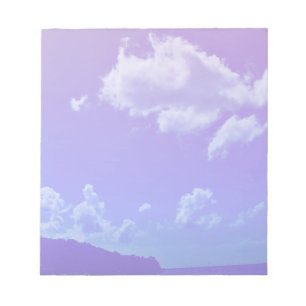 Notepad Clouds Mountain Purple Scenery 