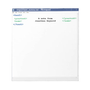 Notepad Computer Scientist Programmer Coder Format