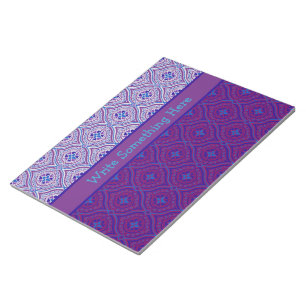 Notepad, Jotter to Personalize Purple Ogee Pattern Notepad