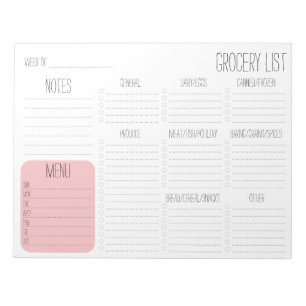 Notepad - Meal Planner Grocery List