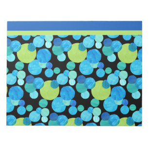 Notepad or Jotter, Blue Moons Pattern