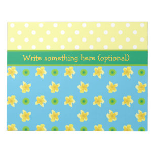Notepad or Jotter to Personalize Primroses, Polkas