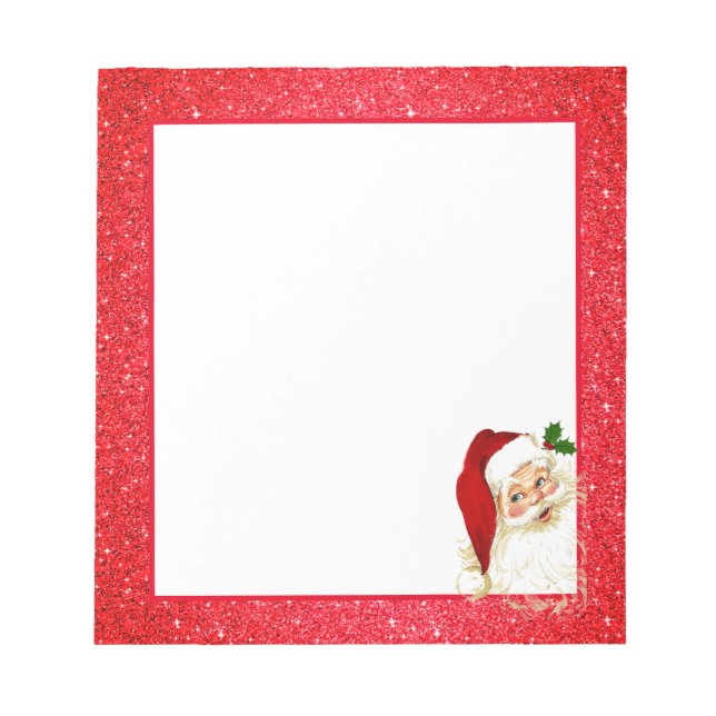 Notepad-Santa Glitter Christmas Notepad (Front)