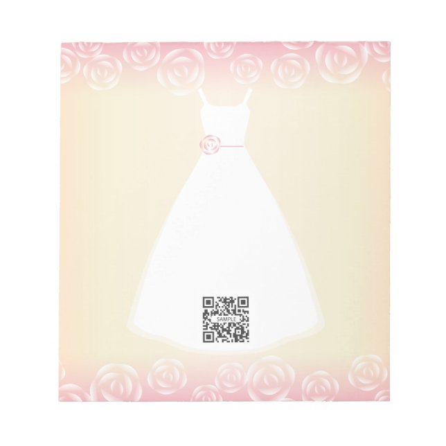 Notepad Template Wedding Dress (Front)