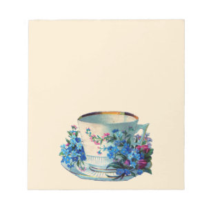 NOTEPAD : VINTAGE TEACUP  POST-IT NOTES