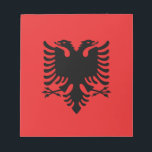 Notepad with Flag of Albania<br><div class="desc">Add a touch of Albanian pride to your note-taking with our exclusive notepad featuring the flag of Albania! Crafted with meticulous attention to detail, this notepad is more than just a writing tool; it’s a celebration of Albanian heritage and cultural pride. The design prominently showcases the iconic black double-headed eagle...</div>