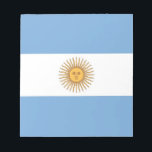 Notepad with Flag of Argentina<br><div class="desc">Add a touch of Argentina pride to your stationery collection with our exclusive notepad featuring the flag of Argentina! Crafted with meticulous attention to detail, this notepad is more than just a functional item; it’s a celebration of Argentina’s heritage and cultural pride. The elegant design prominently displays the iconic Argentina...</div>
