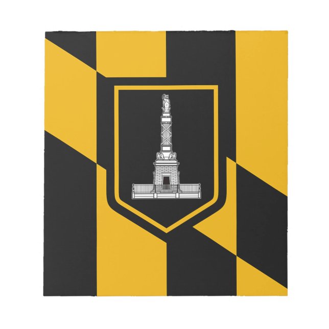 Notepad with Flag of Baltimore City, USA (Front)