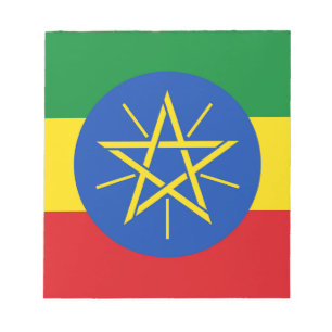 Notepad with Flag of Ethiopia