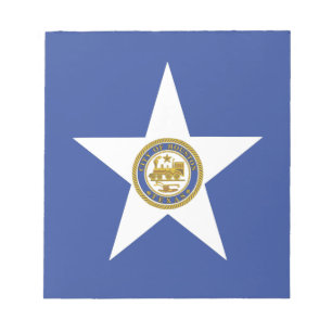 Notepad with Flag of Houston City, USA